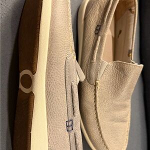Men's Slip-On Leather Casual Shoes - Taupe